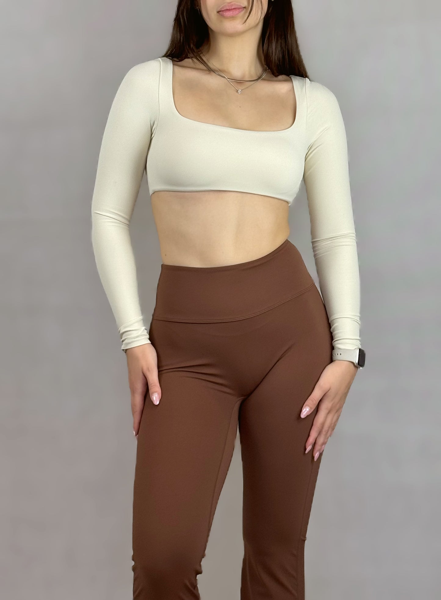Vanilla Long Sleeve Crop Top