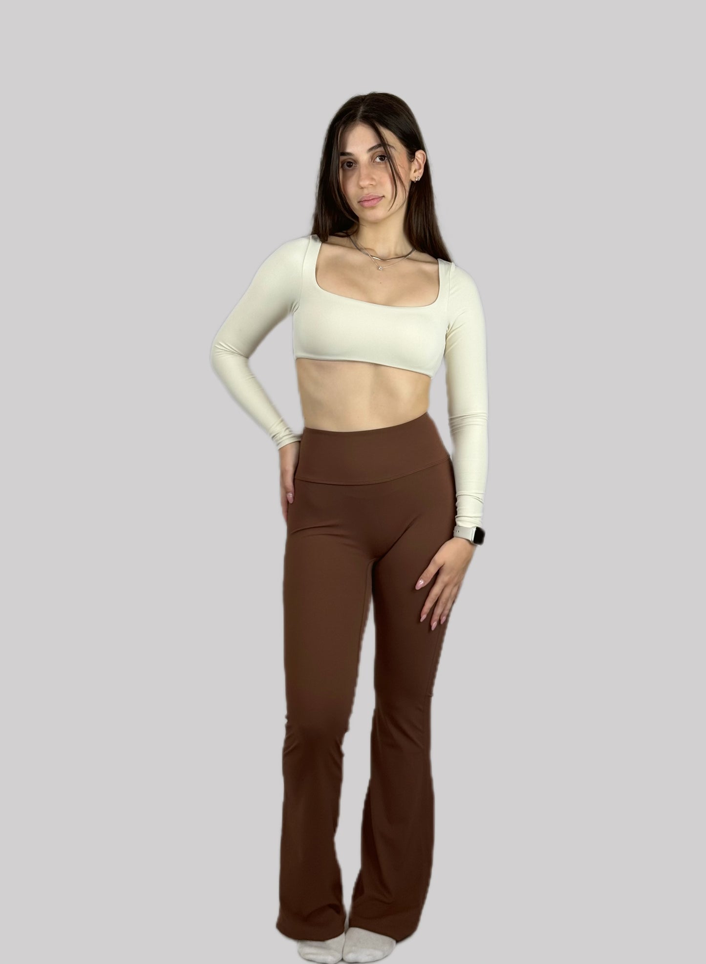 Vanilla Long Sleeve Crop Top