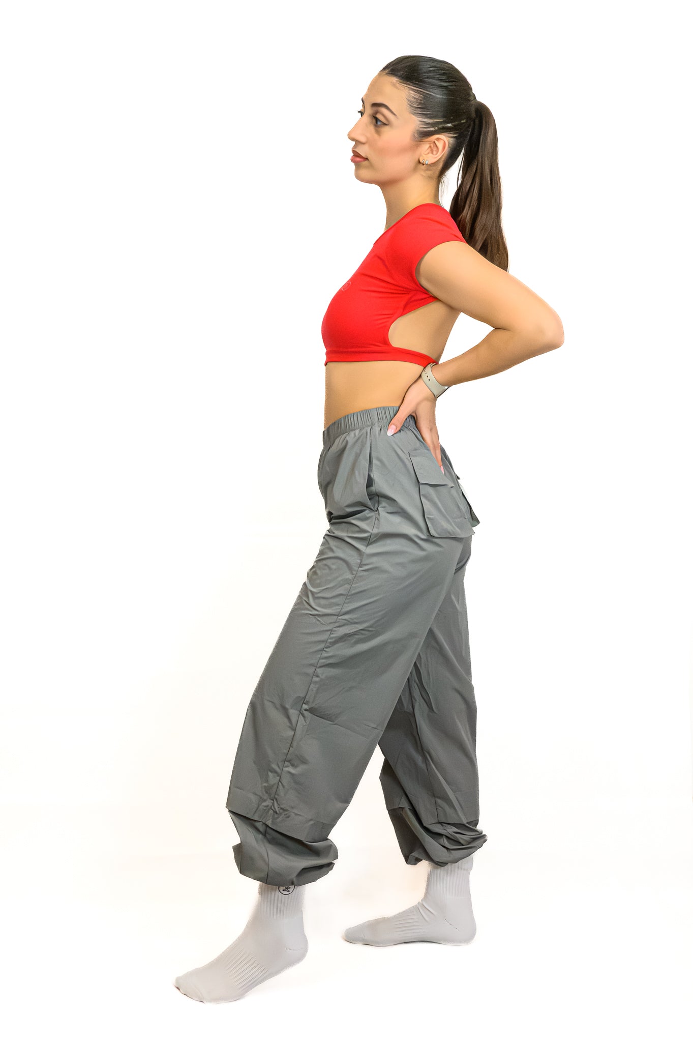 Red top backless