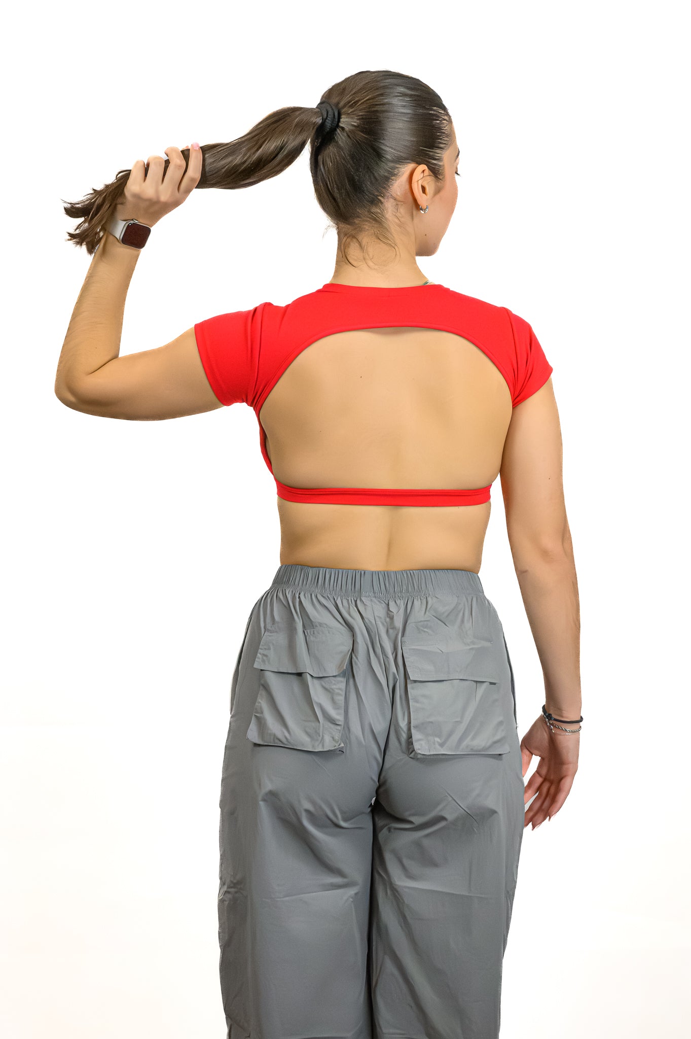 Red top backless
