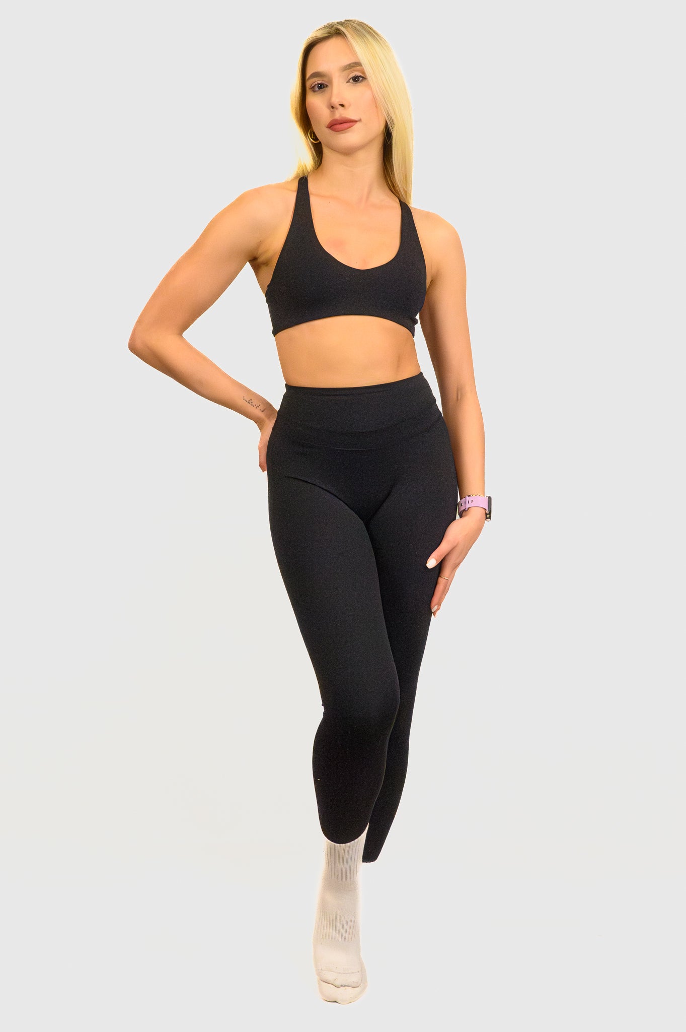 Black Cross-Back Support Bra