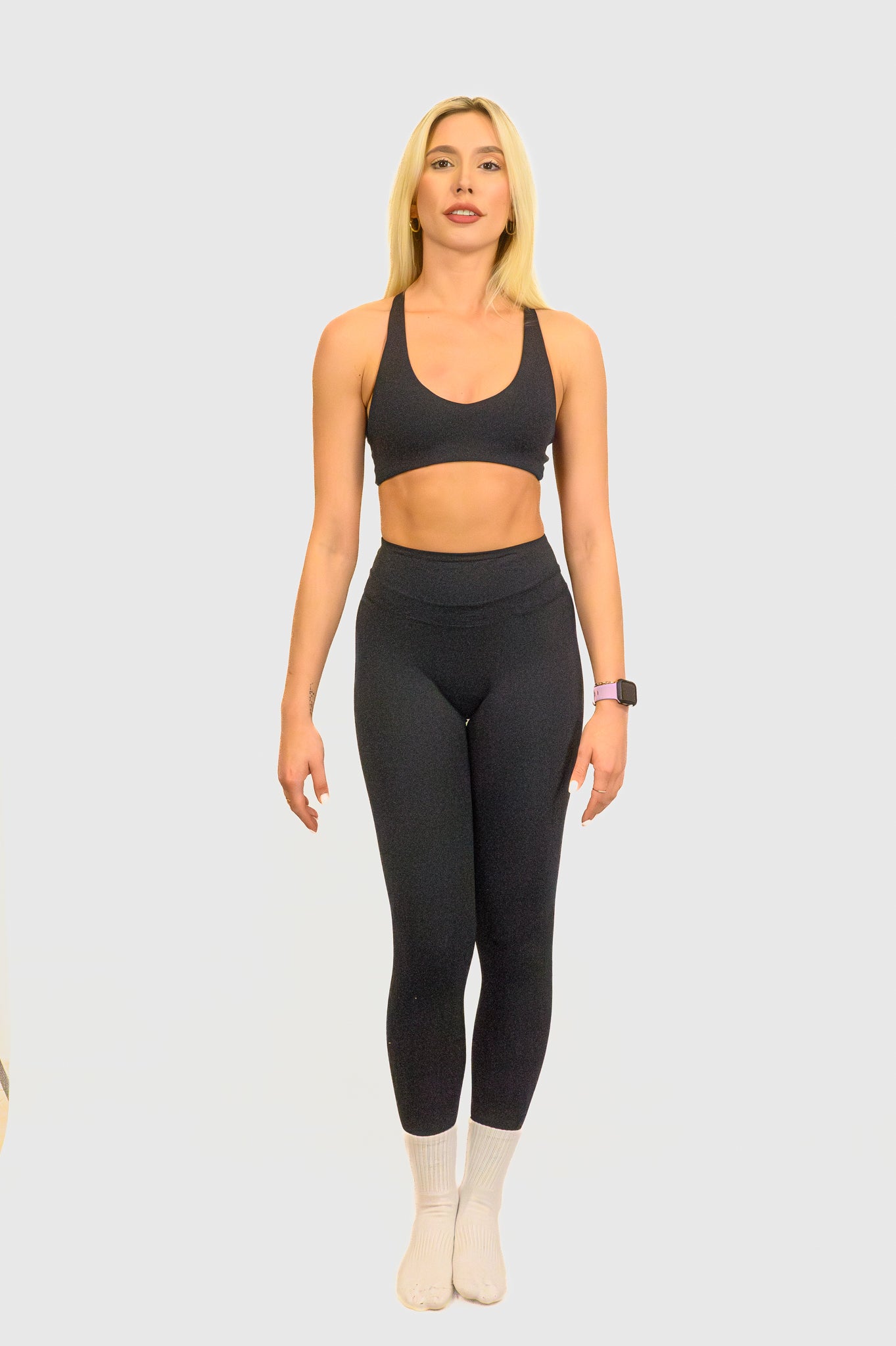 Black Cross-Back Support Bra