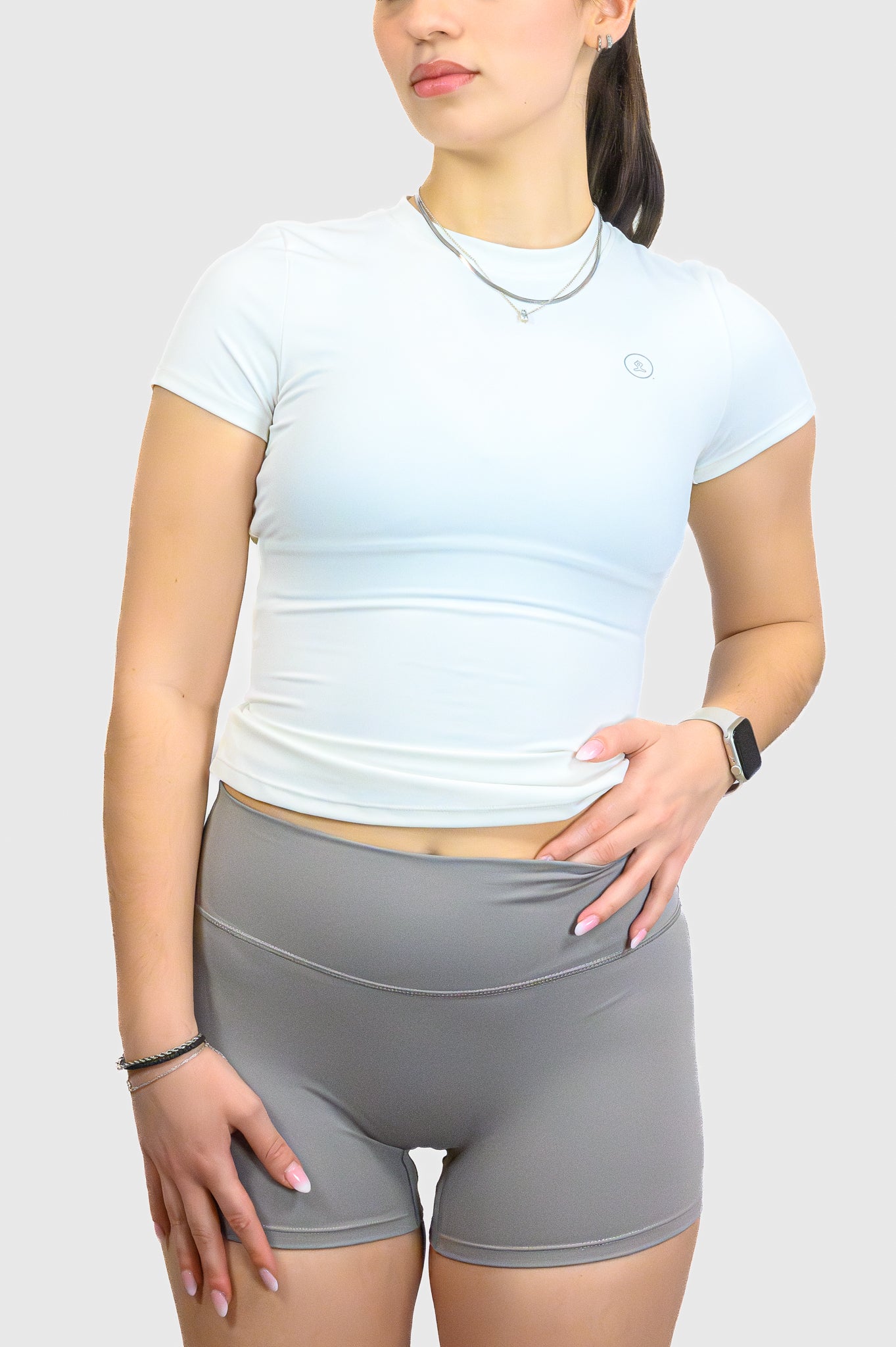 Sculpt Tee – Ice White