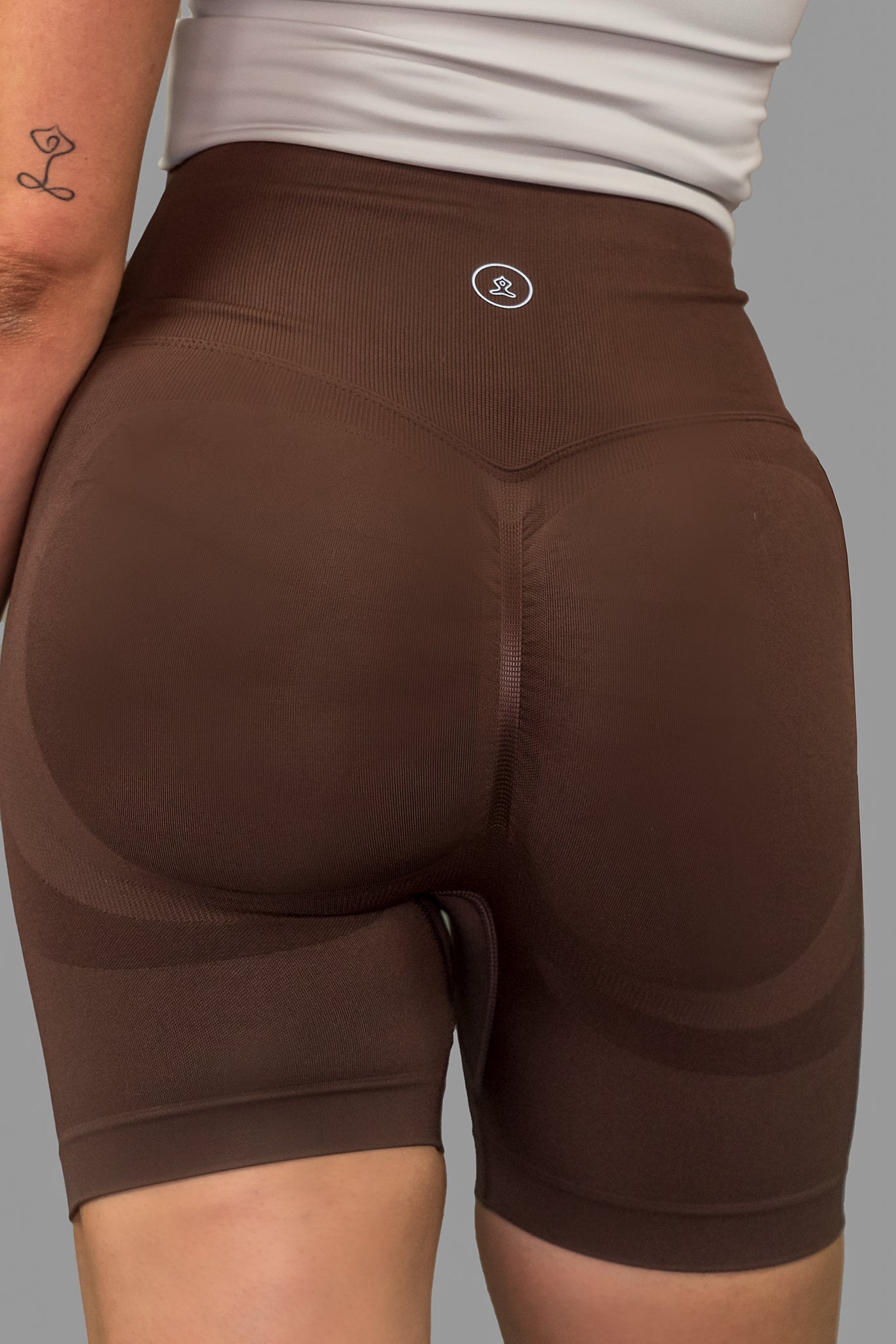 Brown Sculpt Biker Shorts