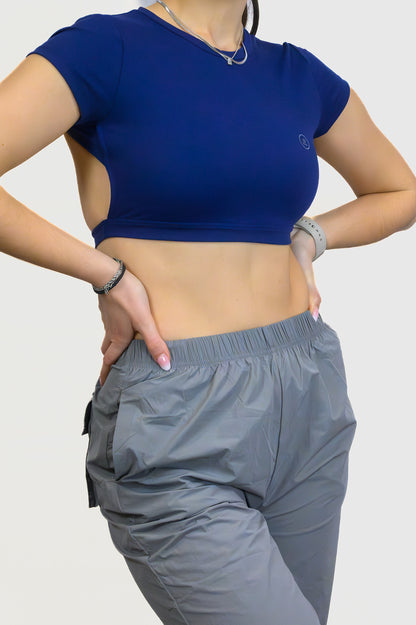 Deep blue top backless